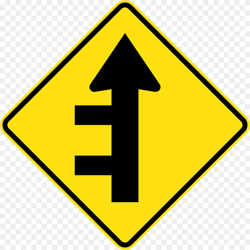13 Double Side Road Intersections From Left Clipart, Sign, Symbol, Road Sign Free Png Download