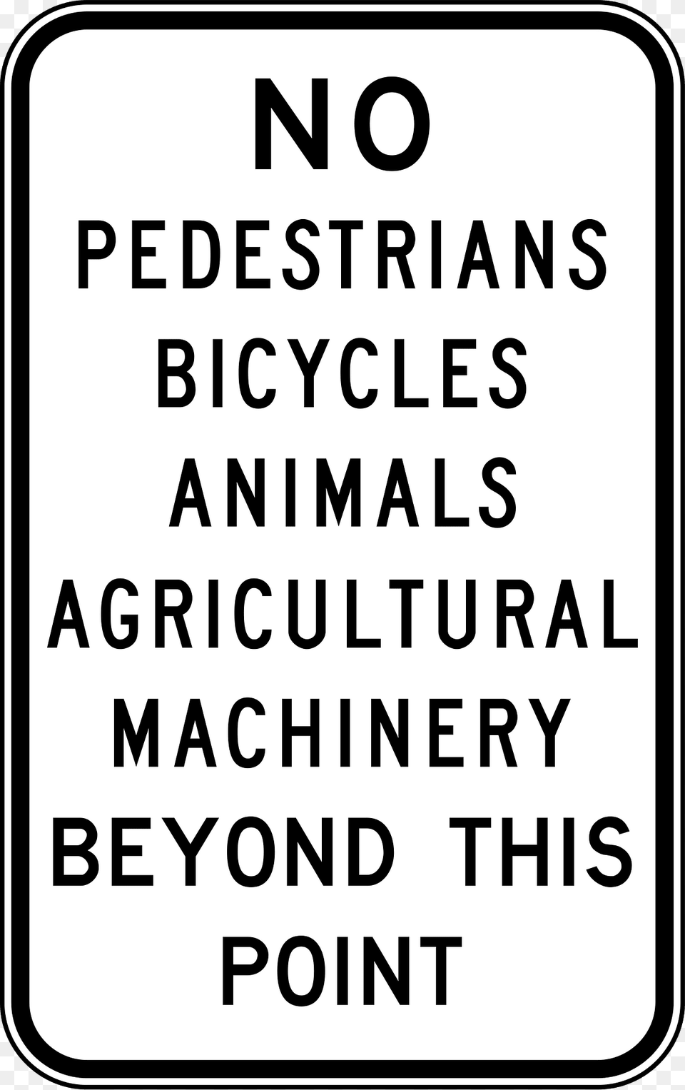 13 Prohibited On Freeways Clipart, Sign, Symbol, Text Png