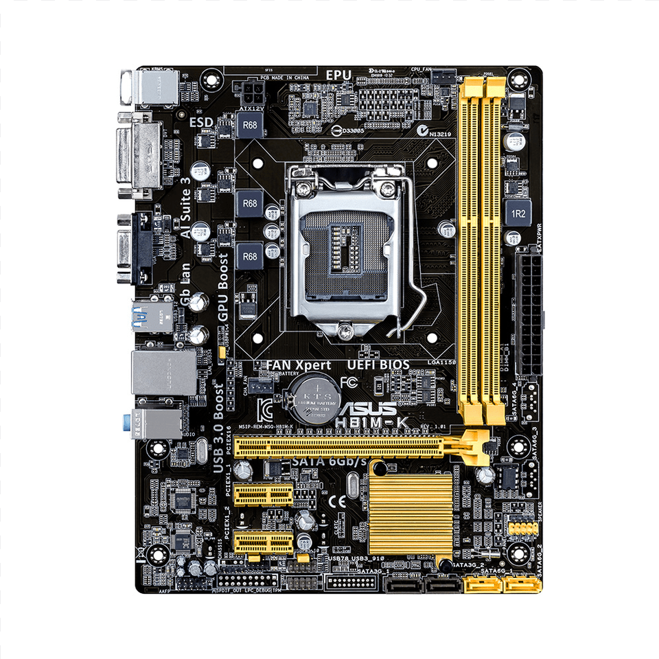 1300x1000 Asus H81m K, Computer Hardware, Electronics, Hardware, Computer Free Png Download