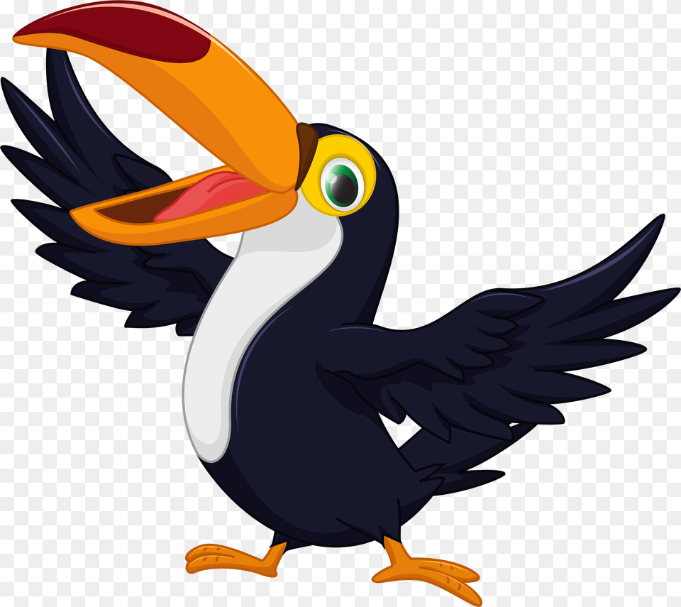 Orig Toucan Bird Cartoon, Animal, Beak, Fish, Sea Life Free Transparent Png