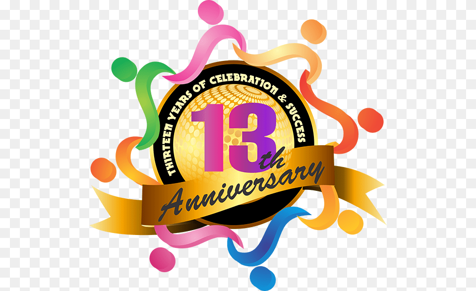 13th Anniversary Logo, Advertisement, Poster, Art, Graphics Free Png