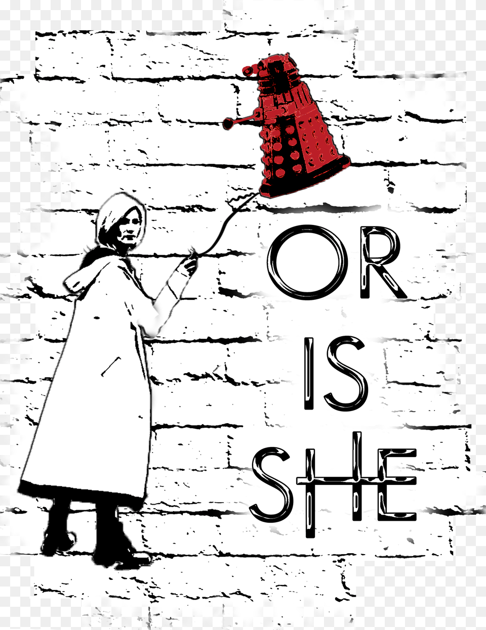 13th Doctor Banksy, Clothing, Coat, Adult, Person Free Png Download
