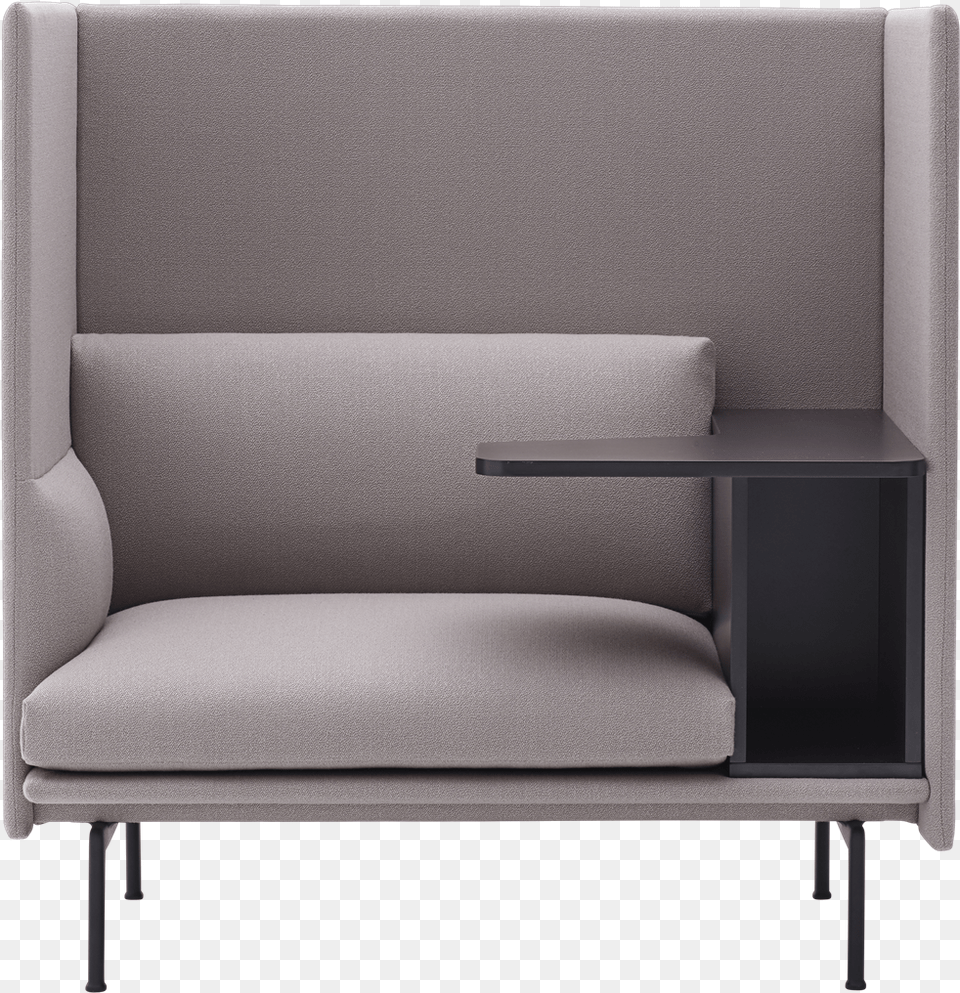 143 Outline Highback Work Right 1 Seater Vidar Muuto Outline High Back, Chair, Furniture, Armchair, Couch Png