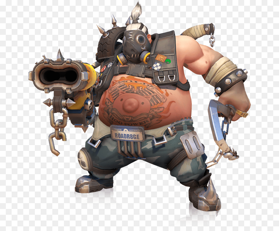 Roadhog, Person, Skin, Tattoo, Toy Png