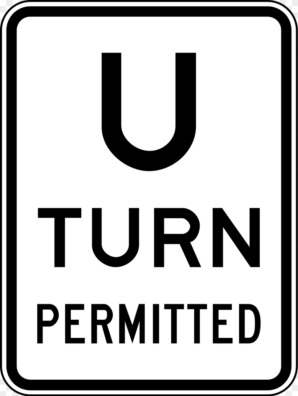 15 U Turn Permitted Clipart, Sign, Symbol, Road Sign, Gas Pump Png Image
