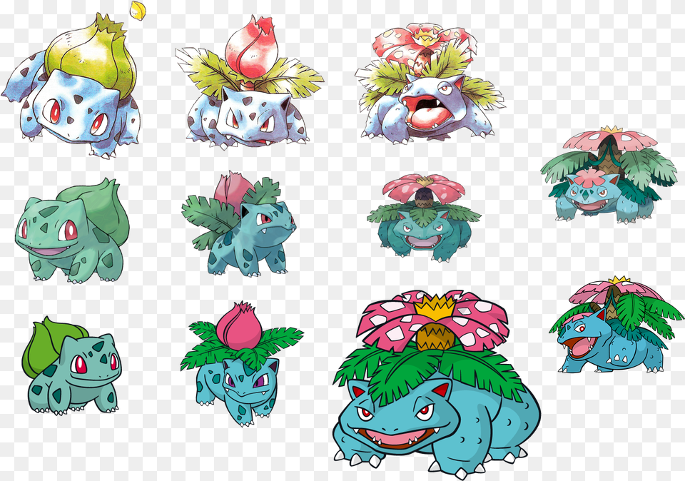 1507x1080 Bulbasaur Line Ken Sugimori Art Work, Book, Comics, Publication, Baby Free Png