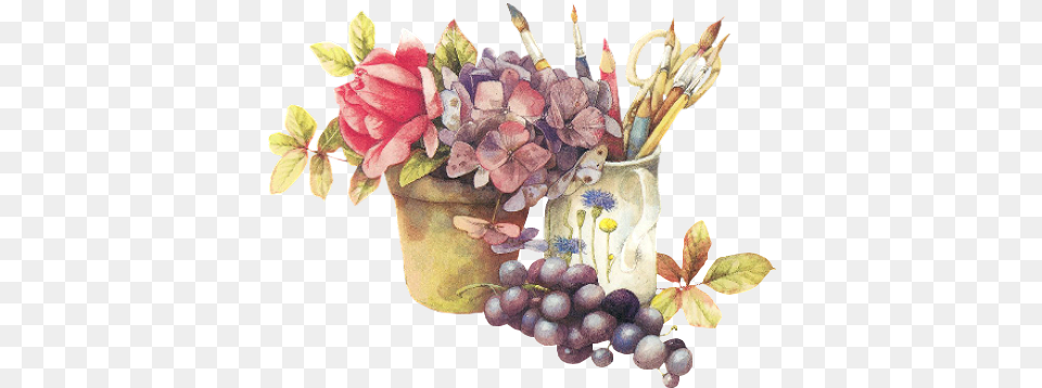 Grape, Art, Painting, Plant, Jar Png Image