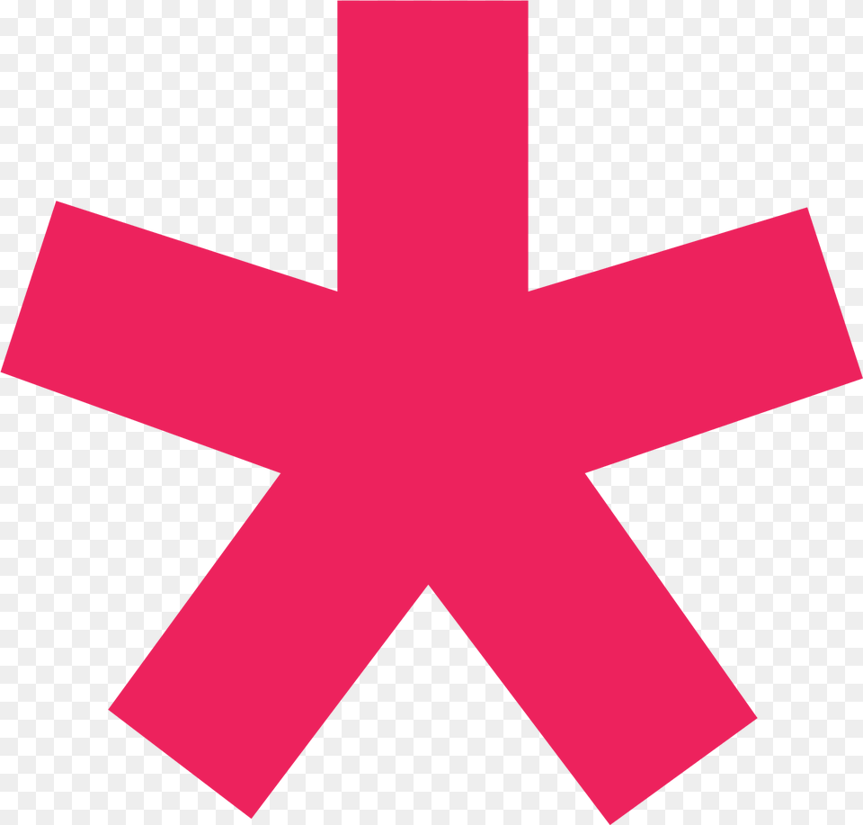 15k Asterisk 01 13 Jan 2019 Pink Asterisk, Symbol, Logo, Cross, First Aid Free Transparent Png
