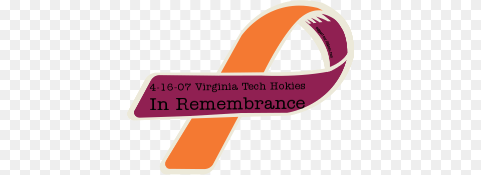 16 07 Virginia Tech Hokies In Remembrance Virginia Tech Remembrance Ribbon Free Png