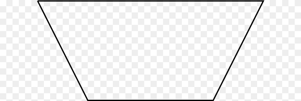 160 Pixels Trapezoid Shape Upside Down, Gray Png