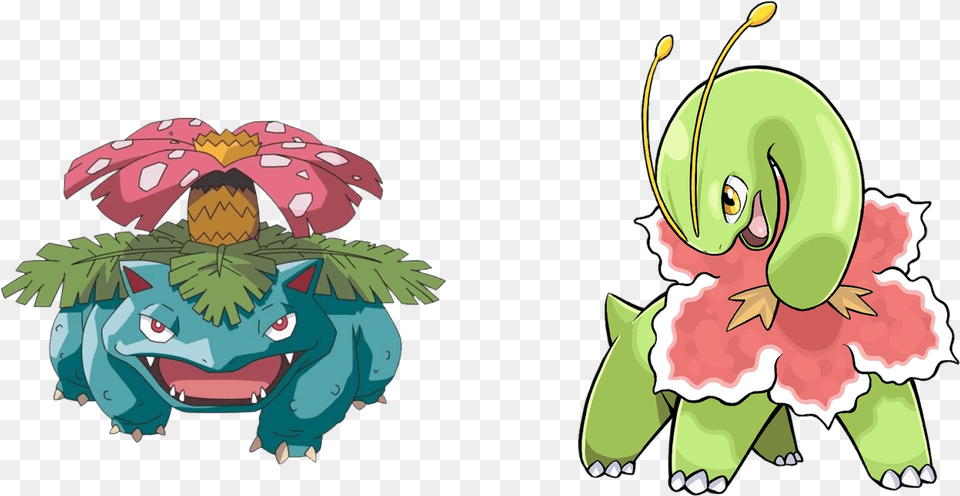 1600x900 Venusaur And Chikorita Venusaur Pokemon Pokemon Venusaur, Baby, Person, Book, Comics Png