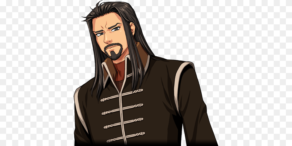 Anime Beard Long Hair, Adult, Person, Man, Male Png