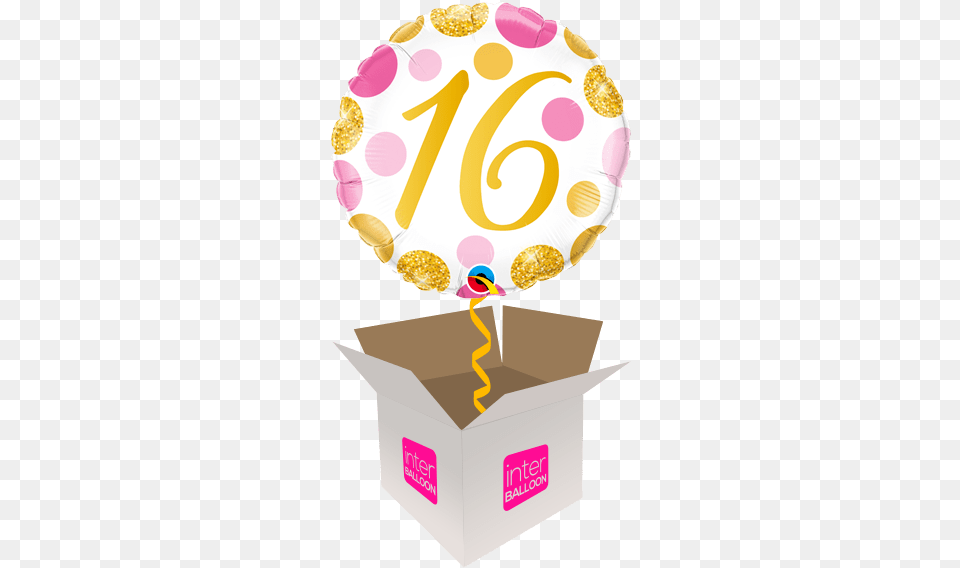 16th Birthday Helium Balloons Delivered In The Uk By Birthday, Dessert, Birthday Cake, Food, Cake Free Png