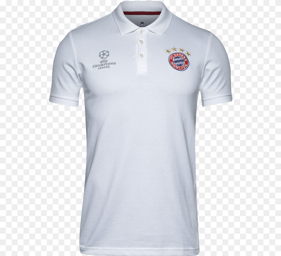 18 Bayern Munich Ucl White Polo Polo Shirt, Clothing, T-shirt, Jersey Free Png Download