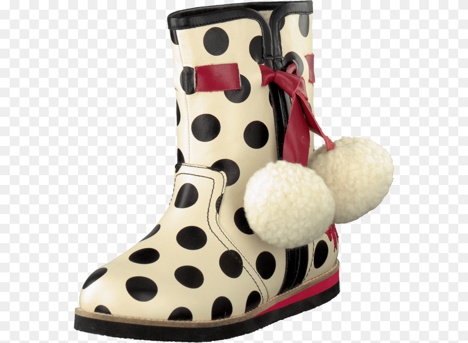 18 Cecilia Whiteblack Dots Shoe, Pattern, Clothing, Footwear, Boot Png Image