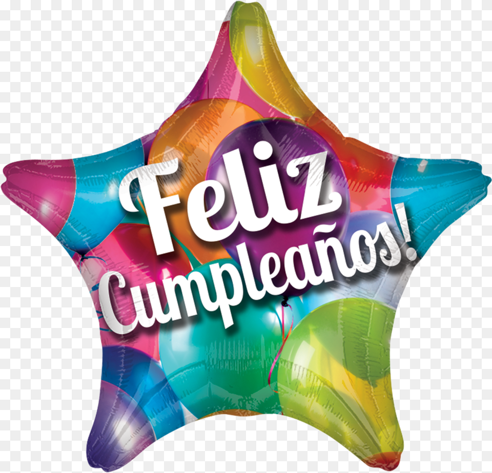 18 Feliz Cumpleanos Star Globos De Estrella Metalicos Cumpleanos, Inflatable, Balloon Free Png