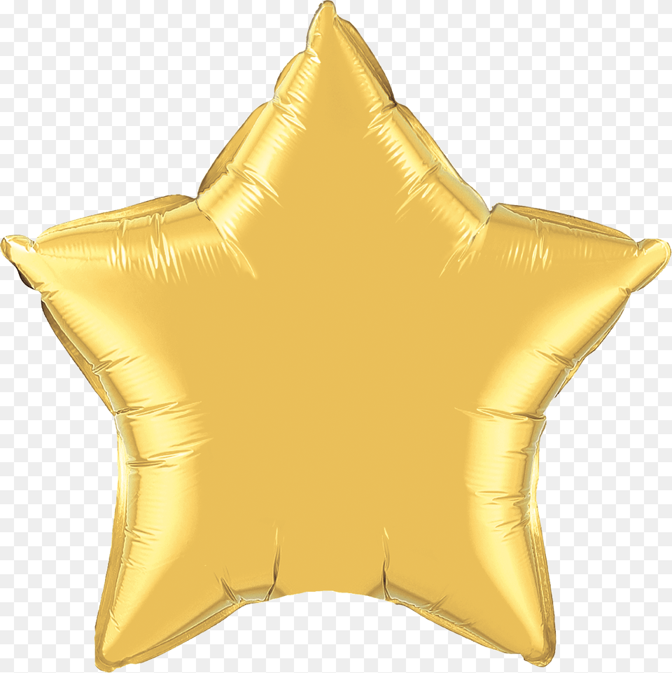 18 Gold Foil Star Balloon, Badge, Logo, Symbol, Star Symbol Free Png