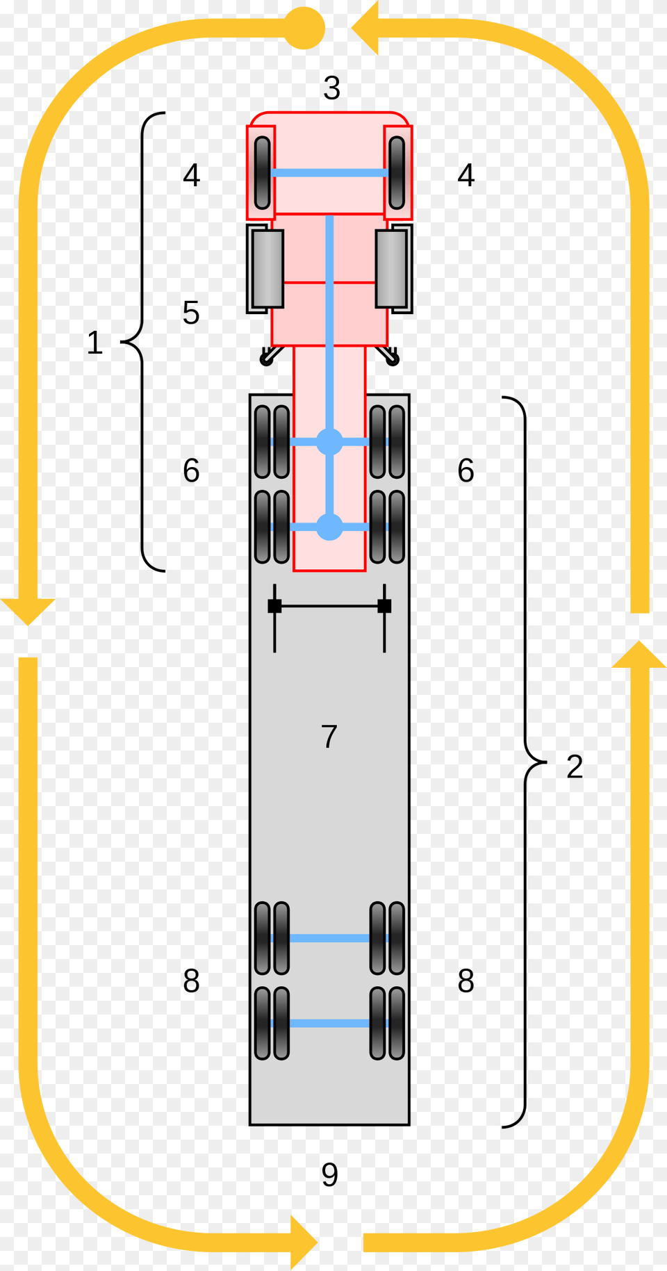 18 Wheeler Semi Truck Diagram Free Png