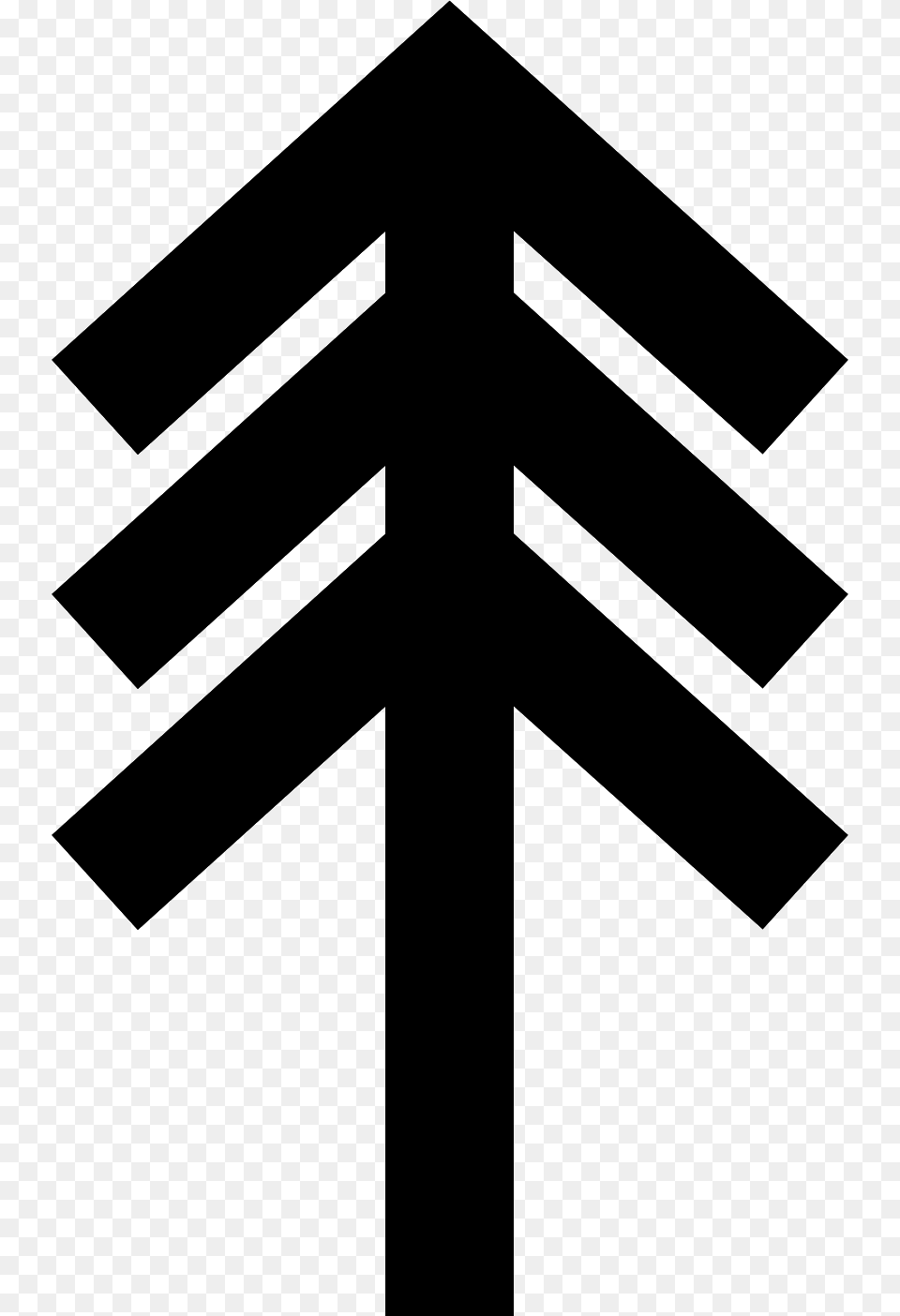 Valknut, Cross, Symbol, Silhouette Free Transparent Png
