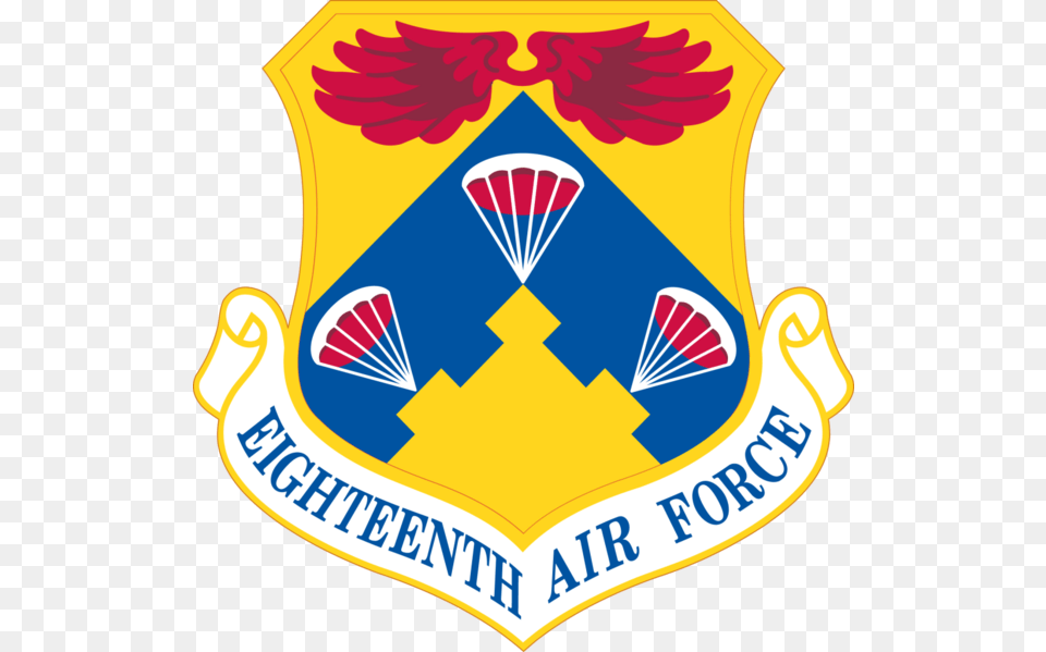 18th Air Force Us Air Force 18 Air Force Emblem, Badge, Logo, Symbol Free Transparent Png