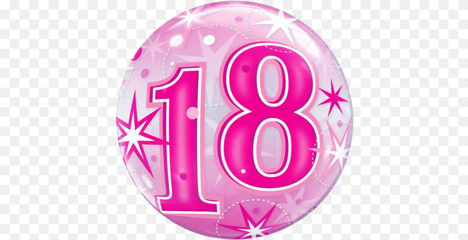 18th Birthday Happy 18th Birthday With Balloons, Symbol, Number, Text, Disk Png