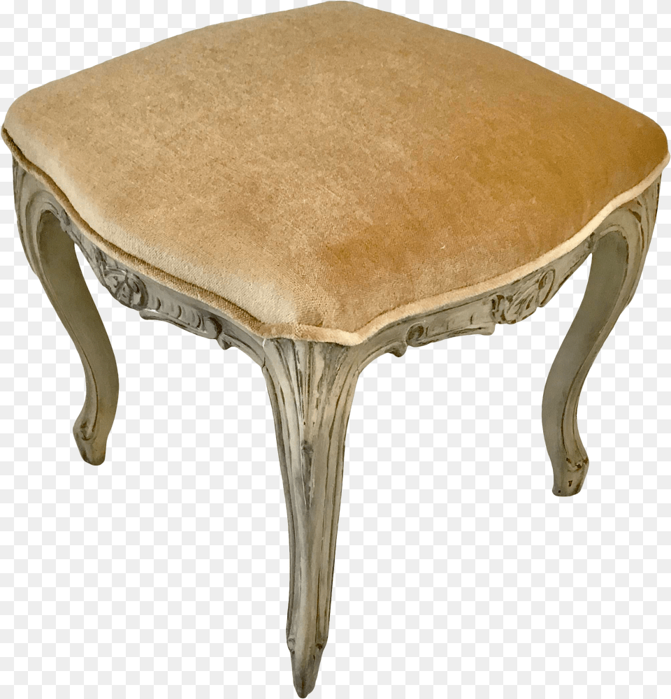 18th Century Todd Hase Textiles Silk Mohair Gold Ottoman Stool, Coffee Table, Furniture, Table Free Png Download