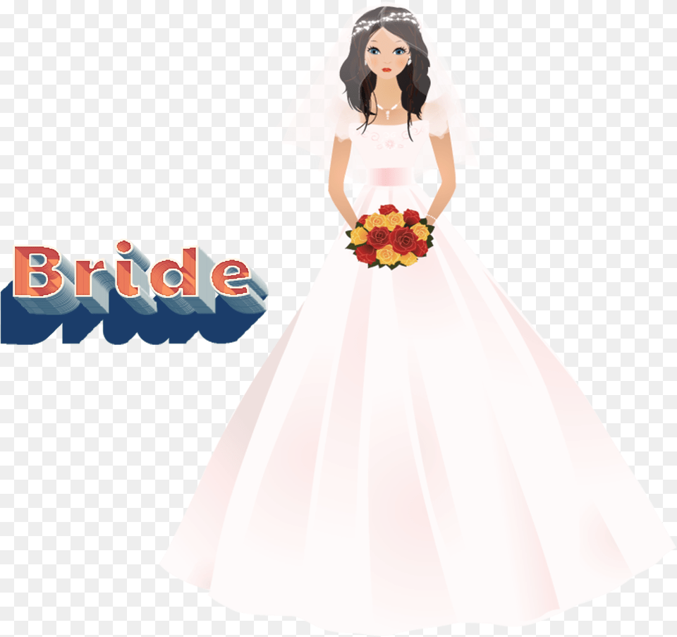 Bride, Formal Wear, Gown, Fashion, Wedding Free Png