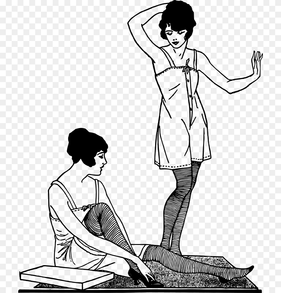 1920s Underwear Undergarment, Gray Free Png
