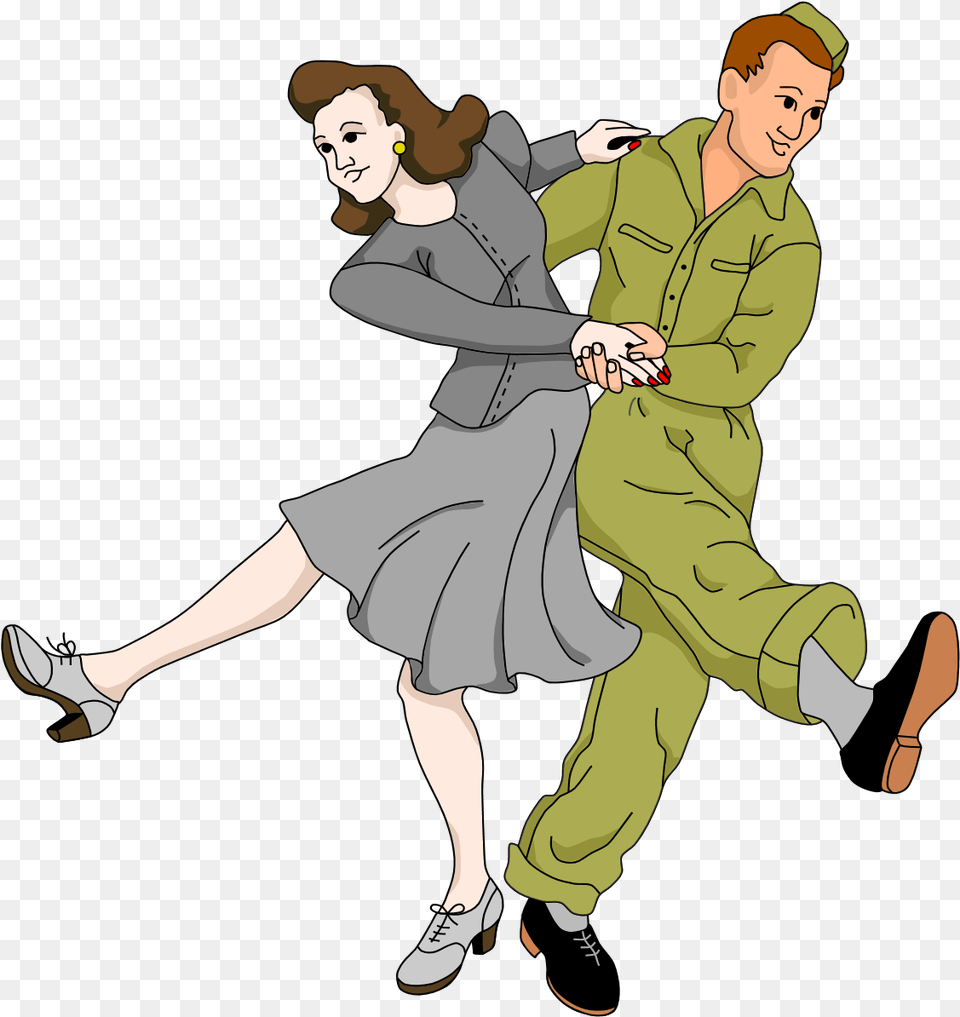 1940s Dancing Clipart, Person, Leisure Activities, Adult, Woman Free Png