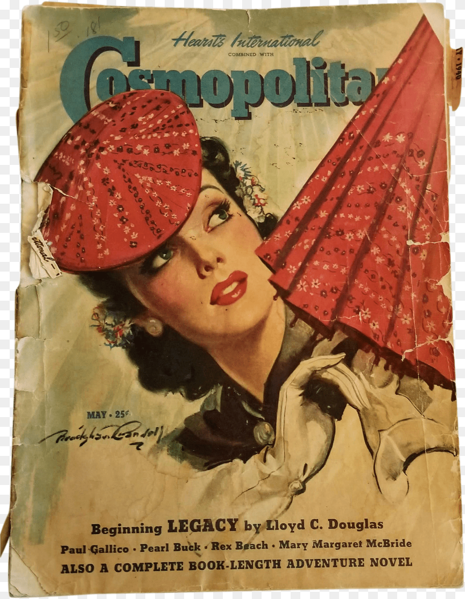 1940s Vintage Bradshaw Crandell Cover Retro Magazine Covers Cosmopolitan Free Png Download