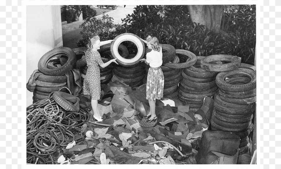1940s Wartime Scrap Drive Scrap, Tire, Person, Child, Female Free Transparent Png