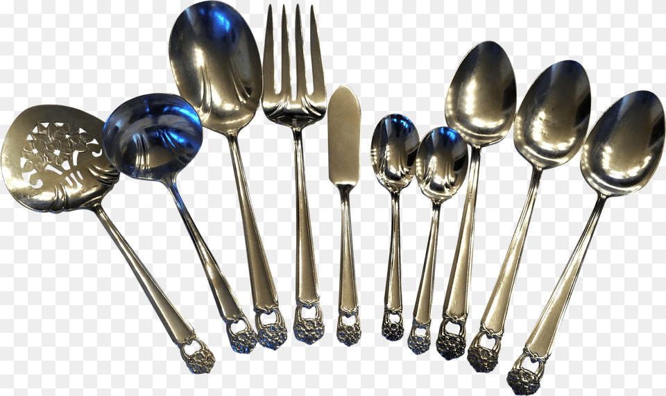 1950s Eternallyyours Silver Plate Flatware Silver, Cutlery, Fork, Spoon Free Transparent Png