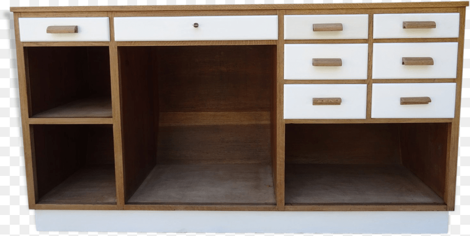 1950s Oak Bar Counter Bevelled Https Shelf, Furniture, Sideboard, Cabinet, Table Free Transparent Png
