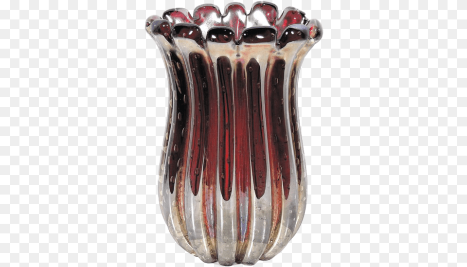 1950s Vintage Iridescent Ruby Red Vase Attributed To Vase, Jar, Pottery, Accessories, Smoke Pipe Free Png