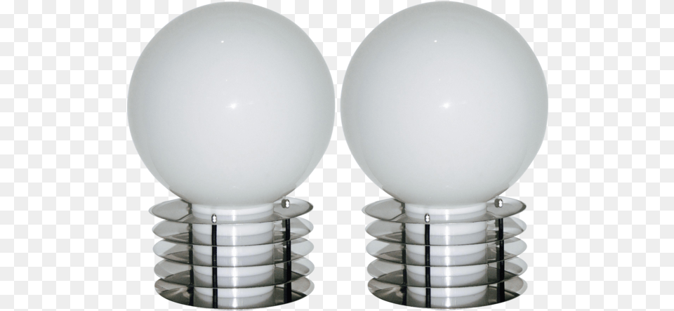 1960s Italian Double Lighted Glass And Chrome Table Fase Chrome Coil Lamp, Light, Lightbulb Png