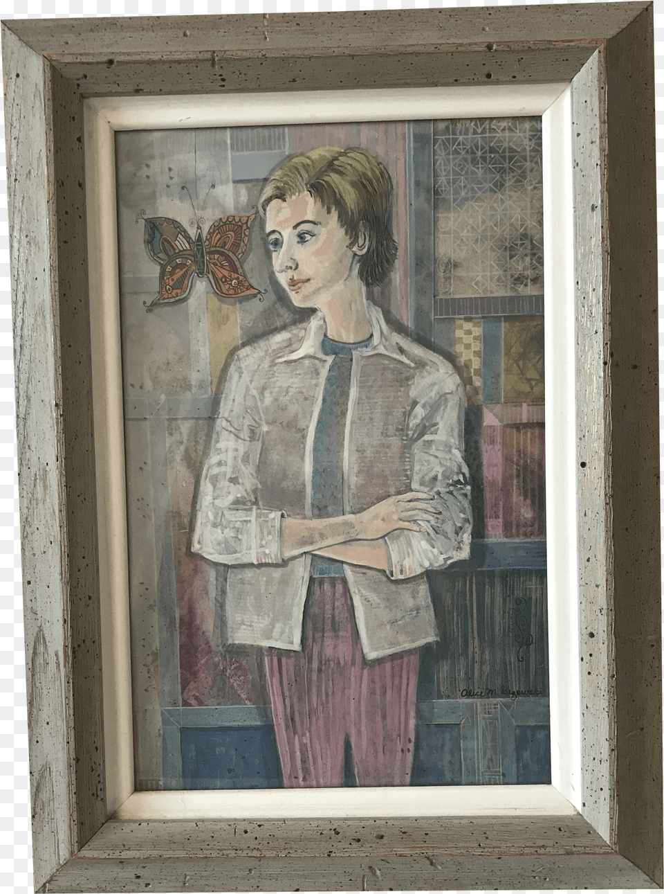 1960s Portrait Of A Lady Resembling Hillary Clinton Painting Free Transparent Png