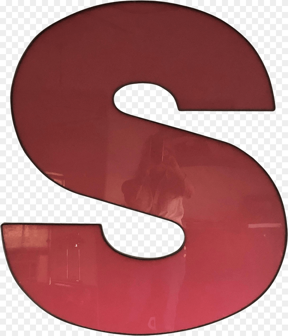 1960s Vintage Graphic Wall Art Red Acrylic Letter S, Number, Symbol, Text, Ping Pong Free Png