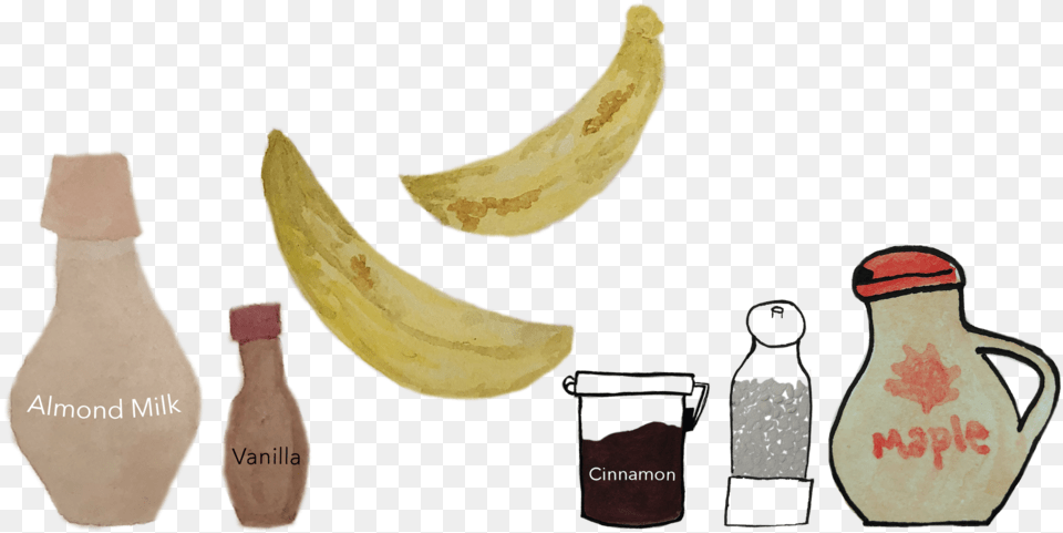 Horchata, Banana, Food, Fruit, Plant Free Png Download