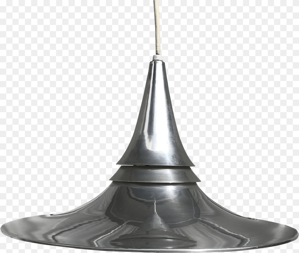 1970s Feldman Lighting Co Aluminum Witches Hat Pendant Light Steeple, Lamp, Chandelier Free Png