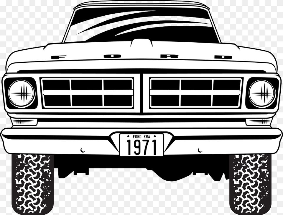 1970s Ford F100 Clipart, Bumper, License Plate, Transportation, Vehicle Png