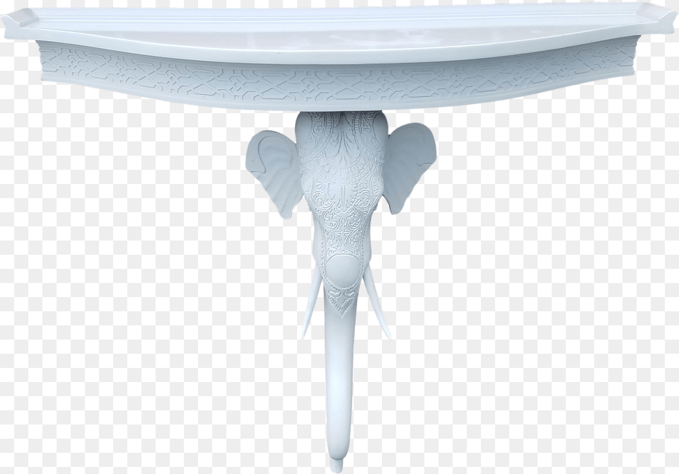 1970s Hollywood Regency Gampel Stoll Elephant Head Console Elephant, Coffee Table, Furniture, Table, Tub Free Png Download
