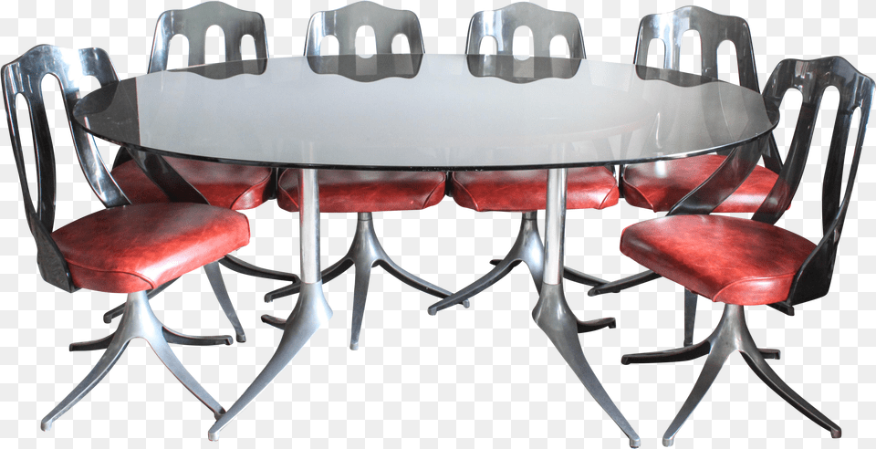 1970s Vintage Smoked Lucite Six Chair Dining Set By Howell Of Interlake Set Of 7 Coffee Table Png