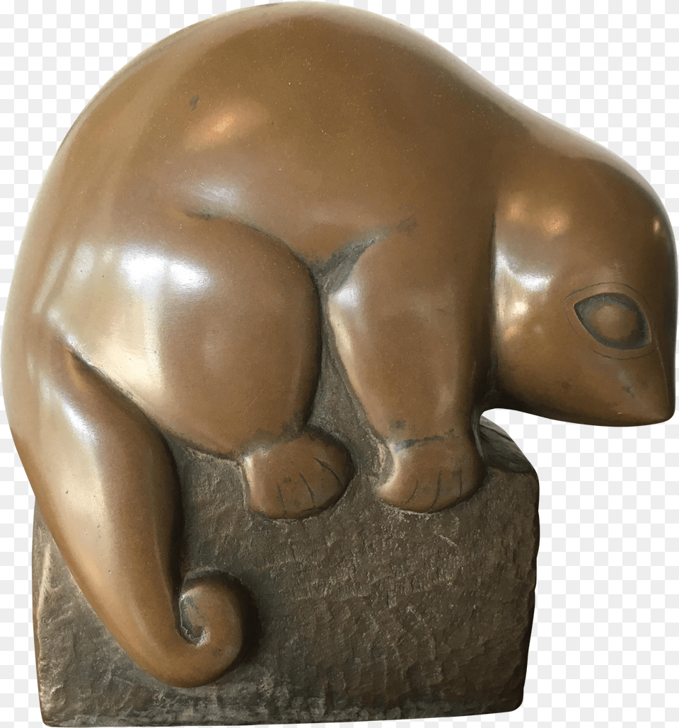 1980s Folk Art Marian Weisberg Bronze Baby Possum Sculpture Bronze Sculpture Free Png Download
