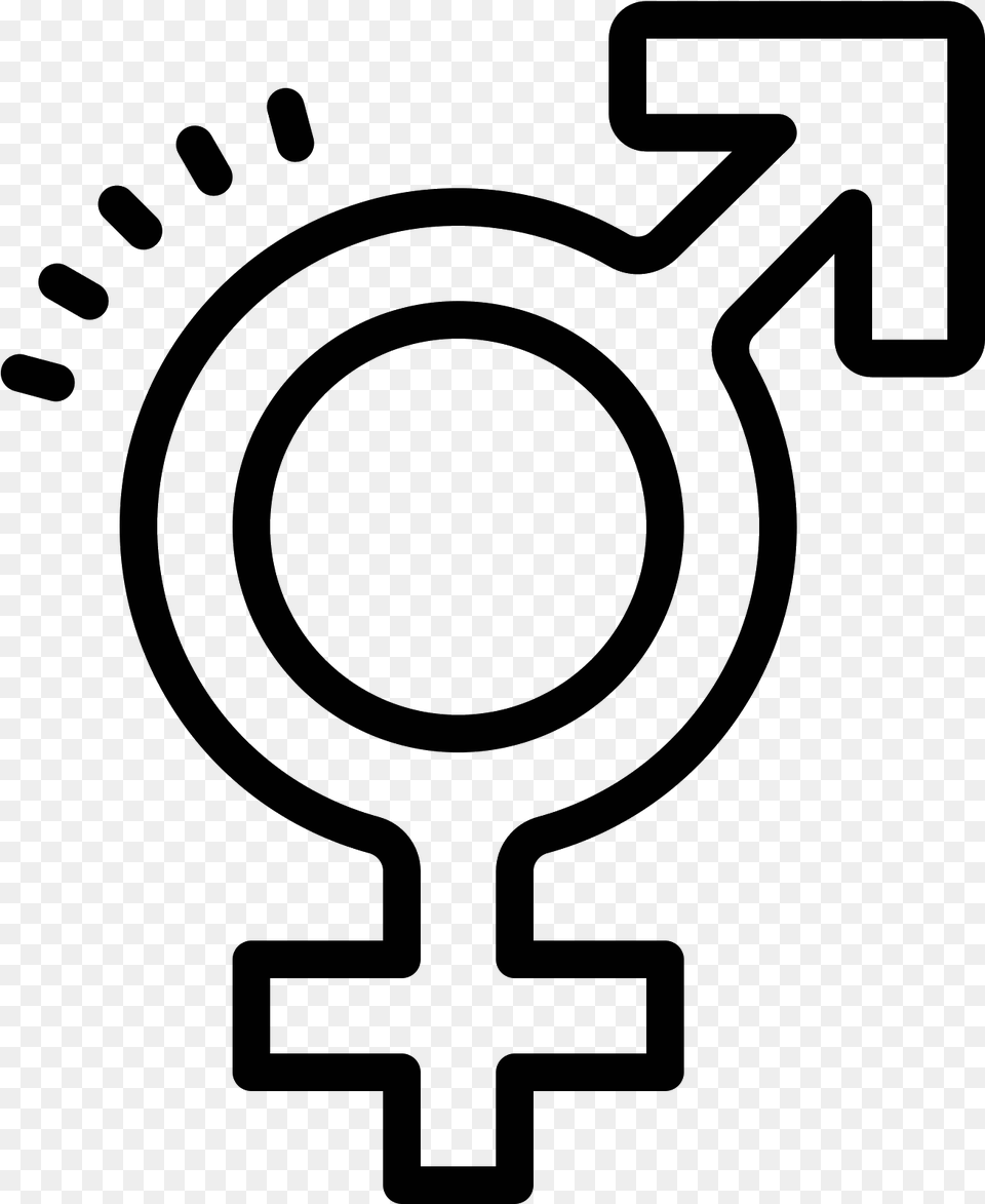 Transgender Symbol, Gray Free Png