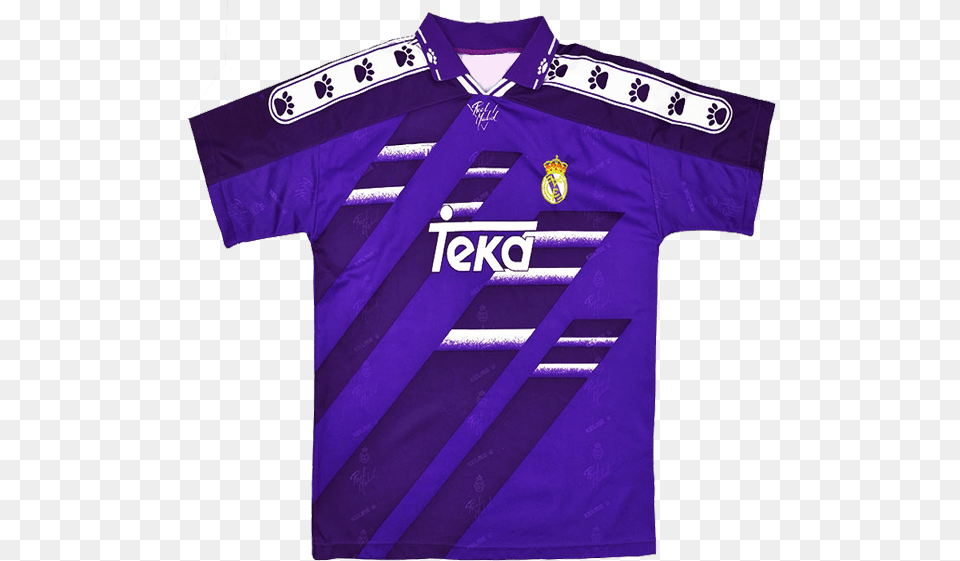 1996 Real Madrid Away Shirt Real Madrid Kelme, Clothing, T-shirt, Jersey Free Png