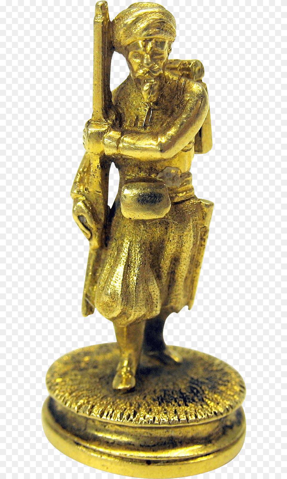 19th Century 14k Gold Figural Military Man With Beard, Bronze, Figurine, Person, Face Free Png Download