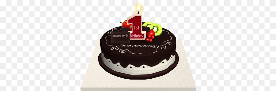 1st Anniversary Of Counter Strike Nexon Cake, Birthday Cake, Cream, Dessert, Food Free Transparent Png
