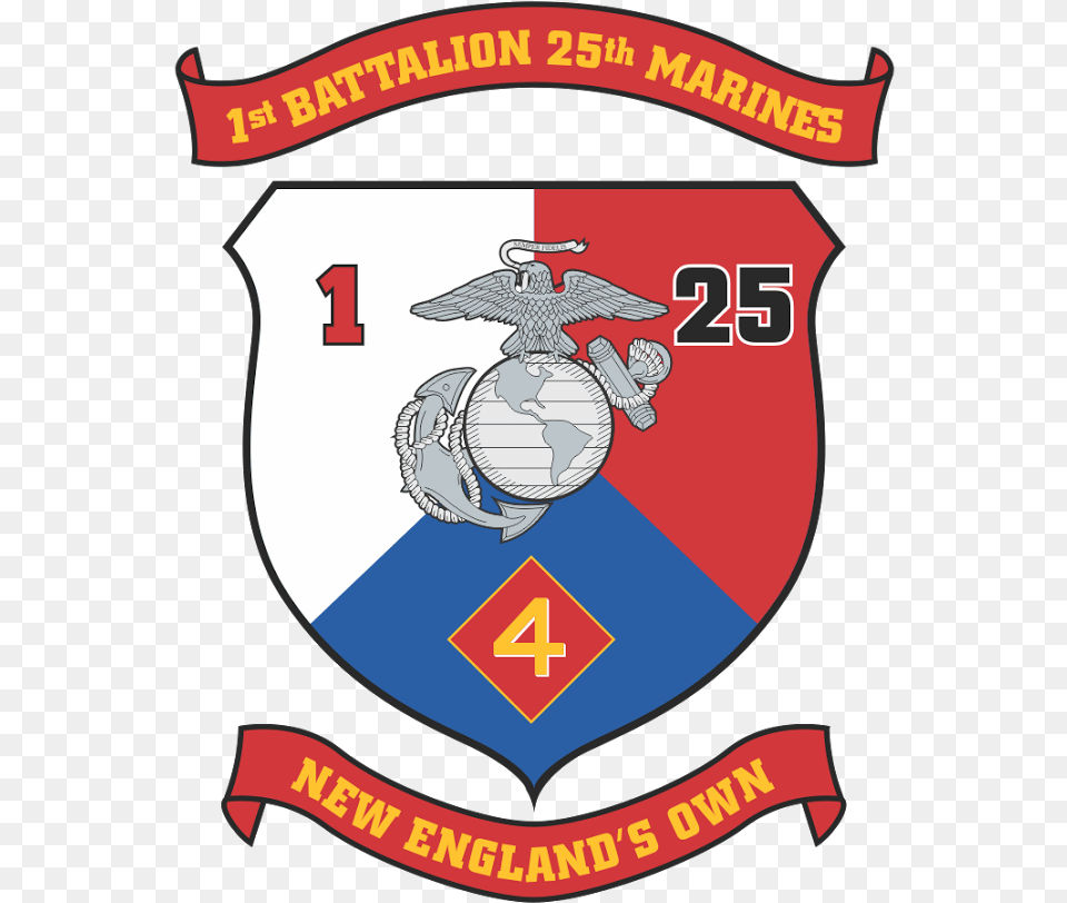 1st Battalion 25rd Marine Regiment Marine Corps League, Logo, Badge, Symbol, Animal Free Transparent Png