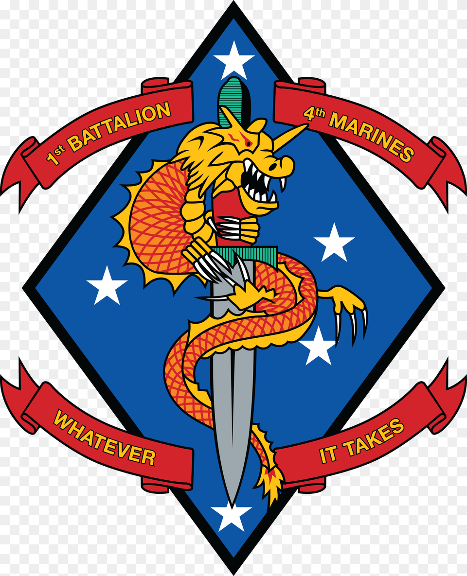 1st Battalion 4th Marines Tattoo, Dynamite, Emblem, Symbol, Weapon Free Png Download