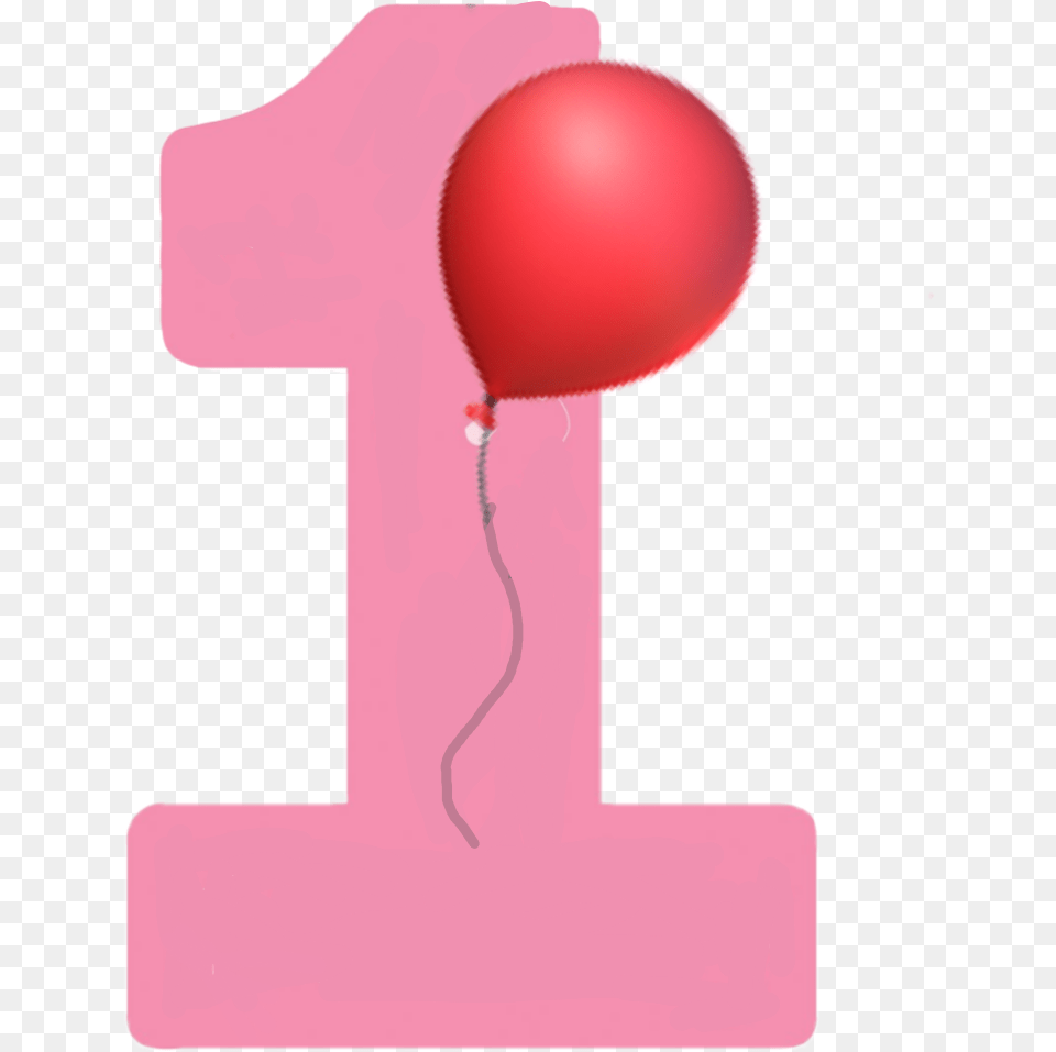 1st Birthday 1 Pink Illustration, Balloon, Text Png Image
